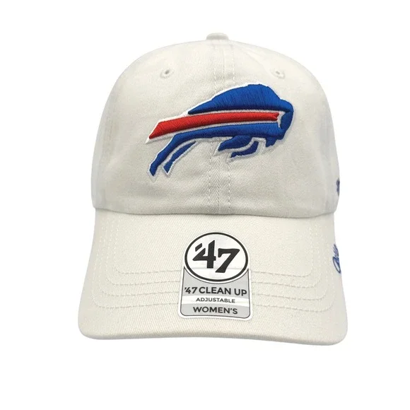 Buffalo Bills '47 Brand Cleanup Adjustable Strapback Hat Women White **NEW**