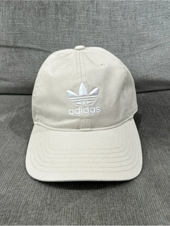 Adidas Baseball Cap Hat Logo Women’s Adjustable Beige Khaki
