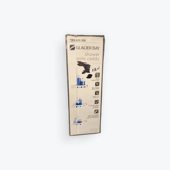 GLACIER BAY. shower pole caddy New