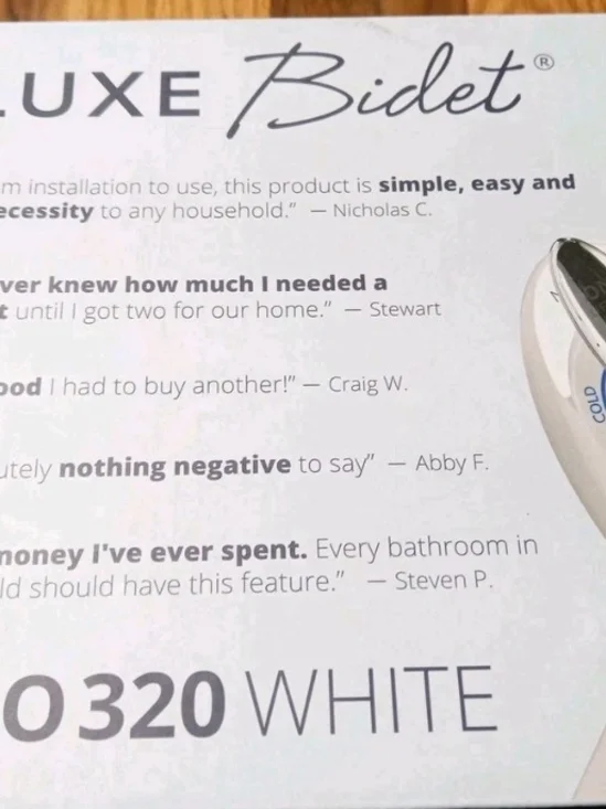 Luxe Bidet 0320 White Bidet Attachment