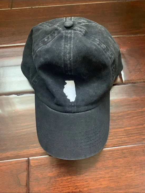 Never worn David and Young Black Baseball Cap with Illinois White Logo