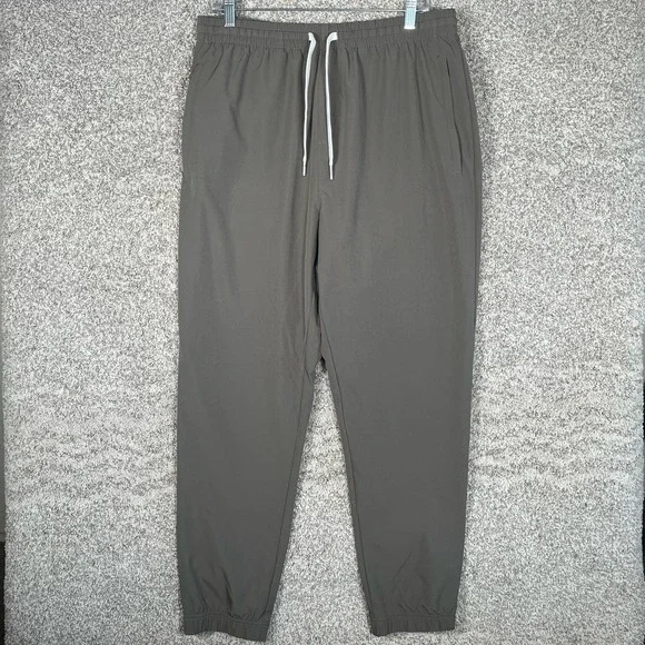 Cove USA Pants Mens 34x28 Gray Drawstring Hybrid Performance Joggers Activewear