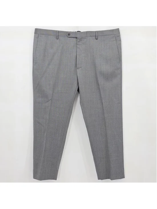 Zanella Platinum Noah Dress Pants Mens 41x26.5 Gray Stretch Wool Made Italy