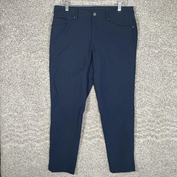 Lululemon ABC Pant Slim Fit Mens 34 Warpstreme Blue Golf Casual Athletic