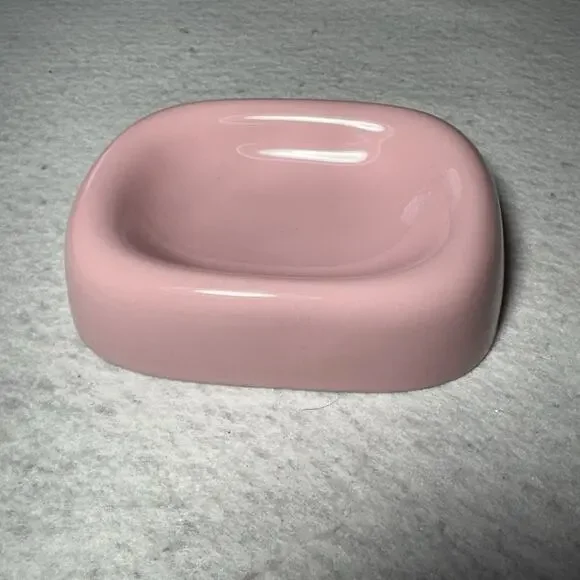Vintage Ceramic Tea Rose Soap Dish Bathroom Accessories 90’s Decor
