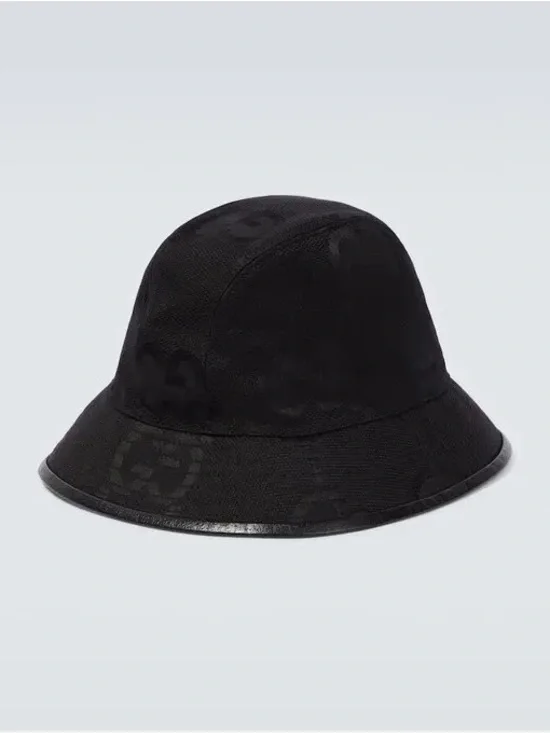 Gucci black canvas GG Bucket Hat