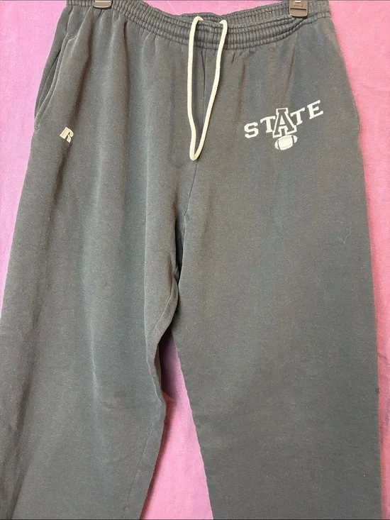 Vintage 90s Russell Athletic State Football Sweatpants L Navy Blue  blokecore