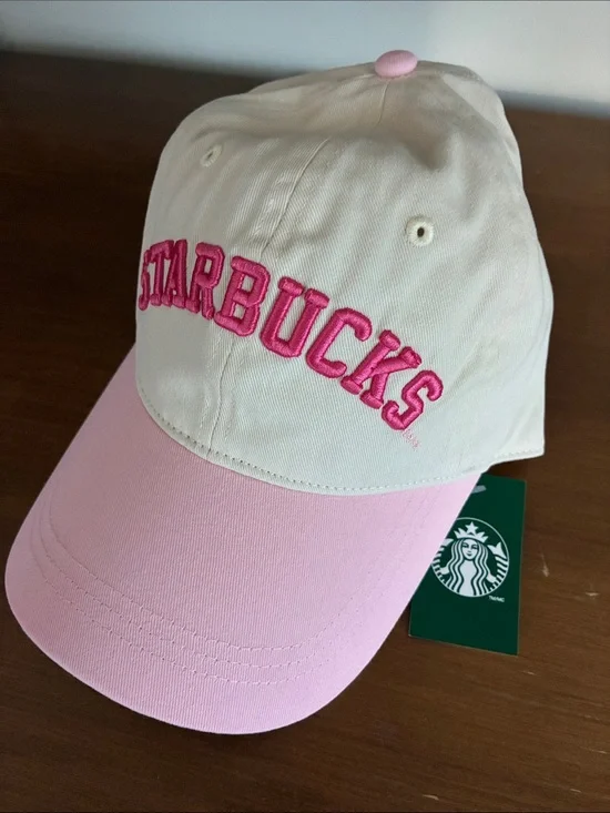 Starbucks Pink and Cream Logo Baseball Cap
