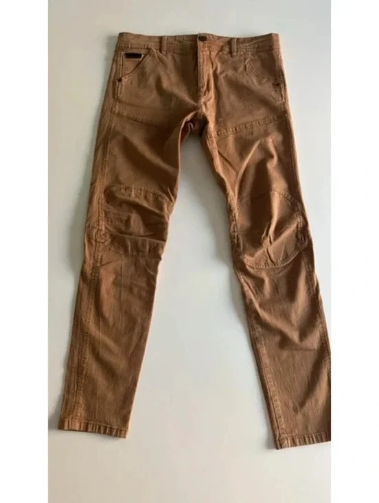 Stone Men's Skinny Fit Stretchy Beige Pants Size 36