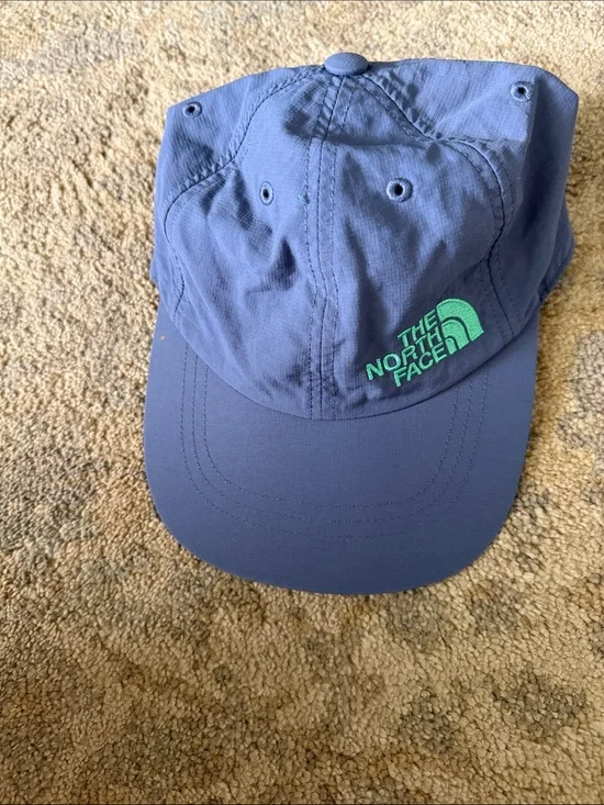 The North Face Navy Cap with Mint Green Logo Trim