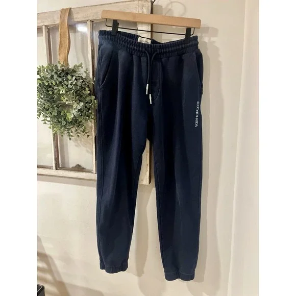 Scotch & Soda Unisex‎ Organic Cotton Navy Teal Detail Jogger Sweatpants Size M