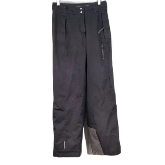 Salomon Double Insulated pants Men's Size 28x 30” Black Snowboard Ski Waterproof
