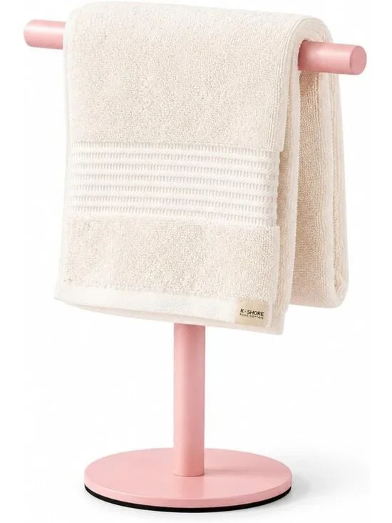 Stylish Pink T-Shape Hand Towel Holder Stand - Durable SUS304 Stainless Steel