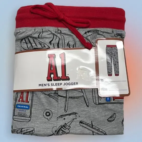 A1 STEAK SAUCE Men’s 2XL Jogger Style Pajama Bottoms