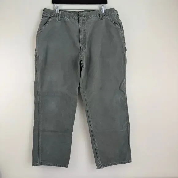 Carhartt Pants Men's 42x32 (Act 40x30) B11 MOS Dungaree Carpenter Canvas Read
