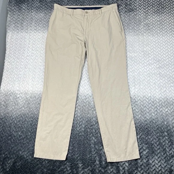 Vineyard Vines On The Go 5 Pocket Pants Mens 36x32 Khaki Golf OTG Lightweight
