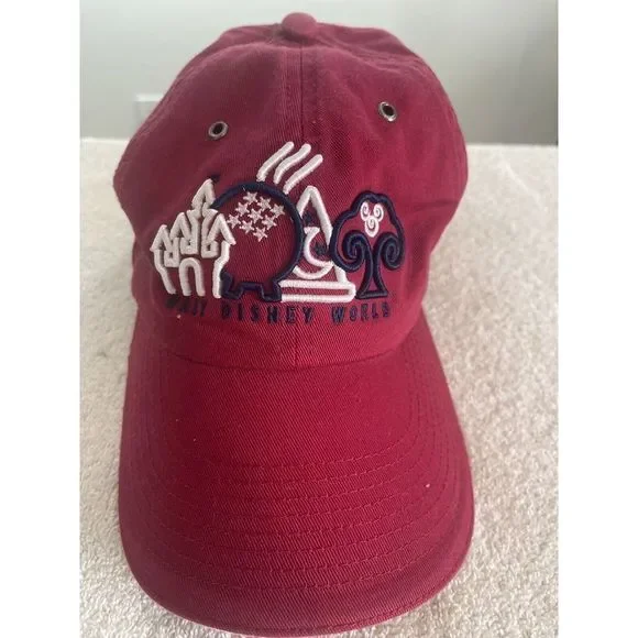 Walt Disney World Parks‎ And Resorts Baseball Hat Red White And Blue Adjustable