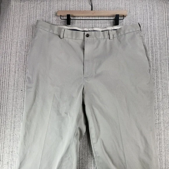 Brooks Brothers Advantage‎ Chino Pants Mens 42x30 Beige Clark Flat Front Cotton