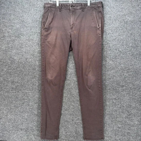 Rag & Bone Chino Pants Mens 36 Brown Slim Fit Standard Issue Cotton Twill Casual