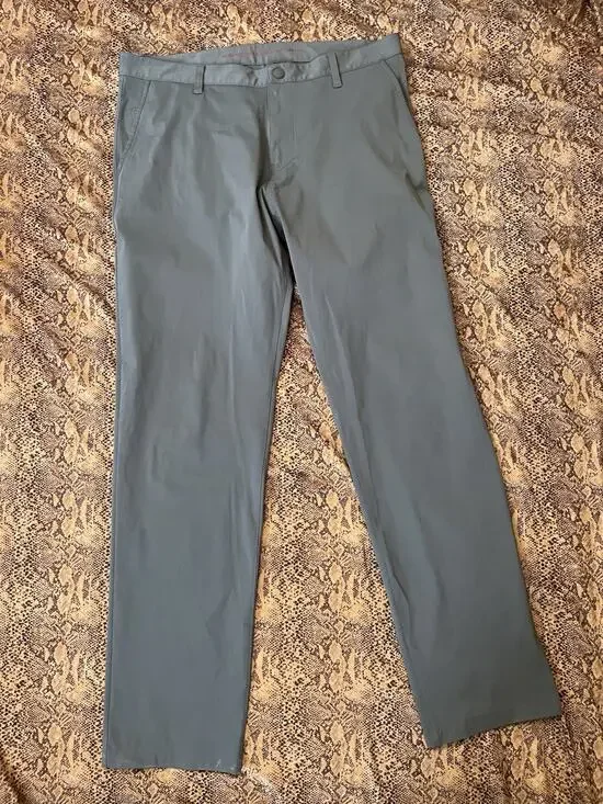 Rhone Commuter Pants Men Iron Grey Performance Classic Fit Size 35