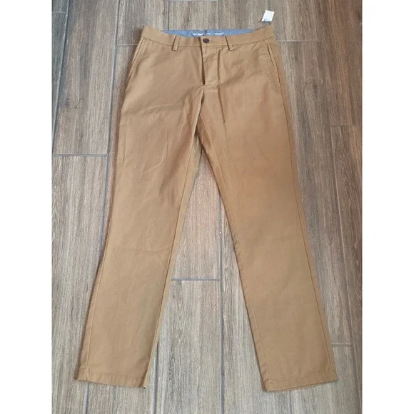 Old Navy Mens Ultimate Skinny Built-In Flex Chino Pants Tobacco Brown 31x32
