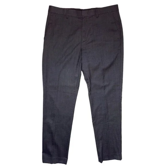 J.Crew Bowery Dress Pants Men's Size 33x32 Navy Blue Charcoal Wool Blend
