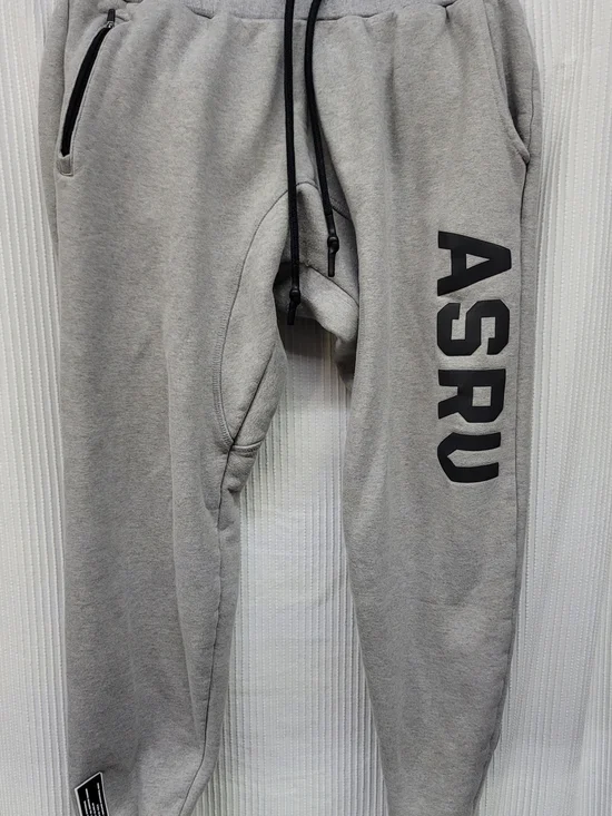 ASRV Gray Sweatpants with Black Logo