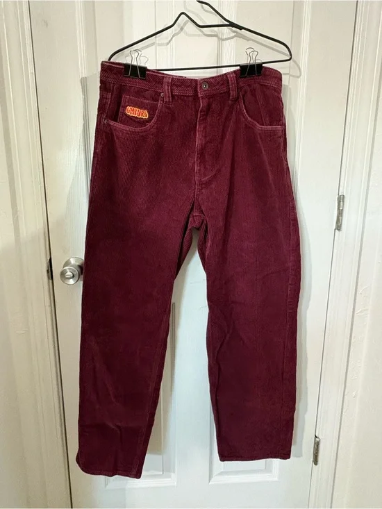 Empyre Men's Corduroy Pants in Burgundy