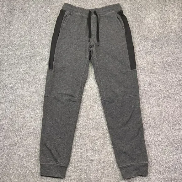 Lululemon Jogger Pants Mens M Gray French Terry Elastic Waist Pockets Athletic