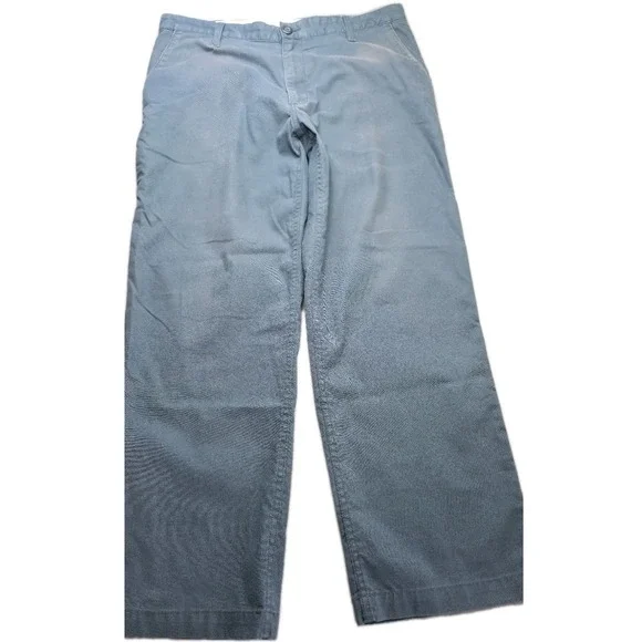 Dockers Mens Flat Front Chino Pants 36x30 Blue Steel Stretch Cotton Straight
