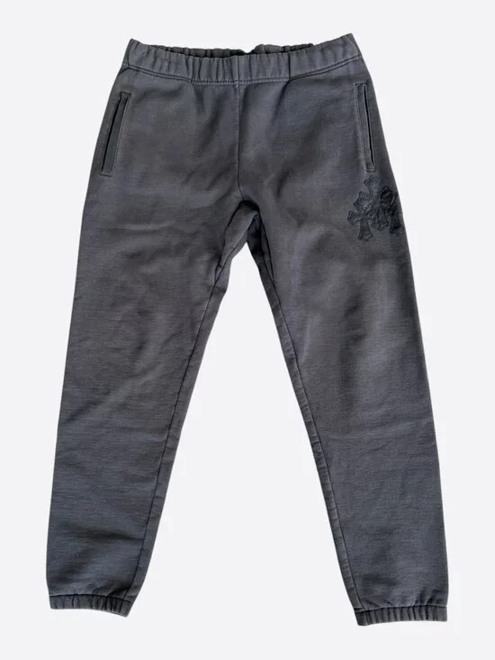Chrome Hearts Black Triple Cross Patch Paper Jam Sweatpants