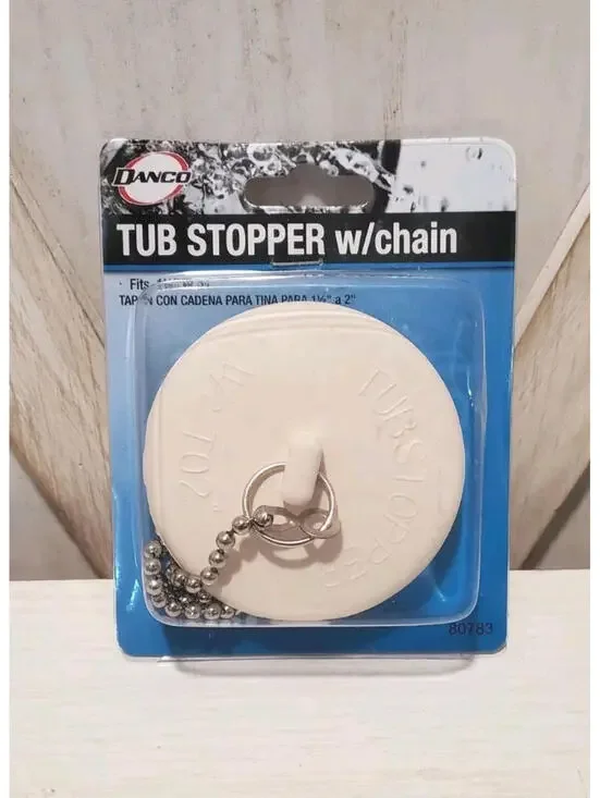 DANCO Universal Tub Stopper with Chain -    1 - 1.5 In.