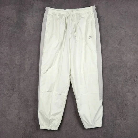 Nike Windrunner Lined Pants Mens Large White Gray Storm-FIT HV8371-134 NEW