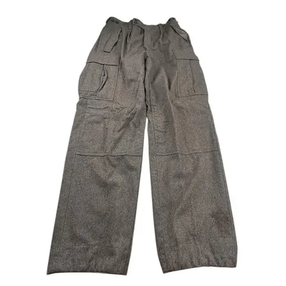 Vintage 1960s Rübezahl Bekleidung Military Wool Cargo Pocket Pants 32x29