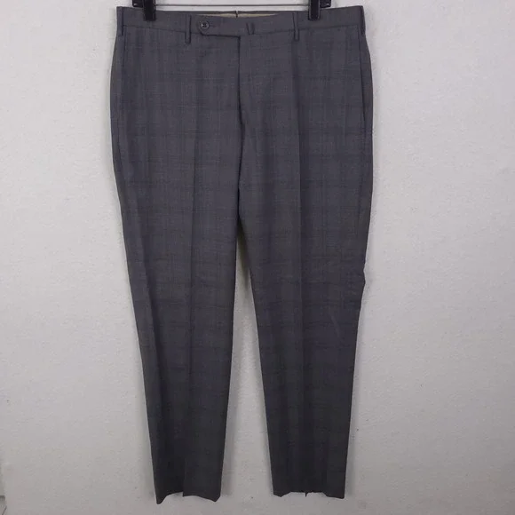 Incotex Dress Pant Men36 Fits 34x29 Plaid Super 130s Wool Classic Fit Pattern B