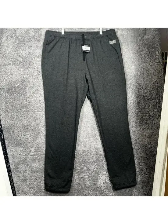 Eddie Bauer Joggers Mens XL Charcoal Gray Heather Fleece Lined Drawstring Pants