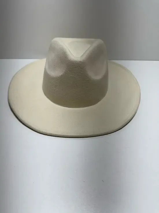 Altar’d State Women’s Fedora Hat 100% Wool White Western Cowboy