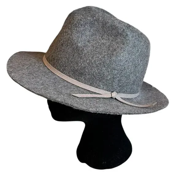 House of Harlow 1960 ladies wool cowboy hat fedora Gray