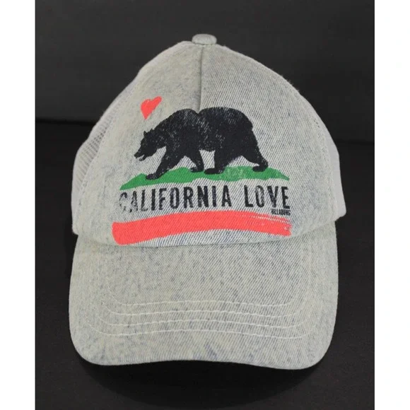 Billabong Trucker Hat Cap California Love SnapBack Bear Heart Fast‎