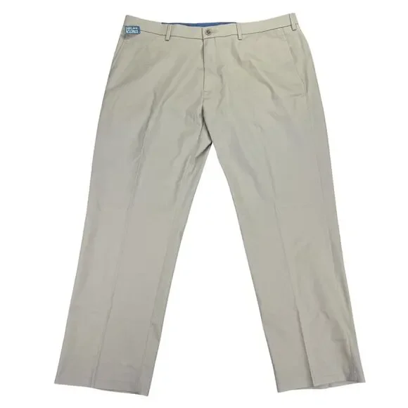 Haggar Mens Premium No Iron Straight Fit Stretch Dress Pants Sand Beige 38x29