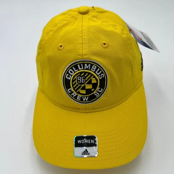 Adidas Columbus Crew SC MLS Womens Adjustable Baseball Hat Yellow NWT‎