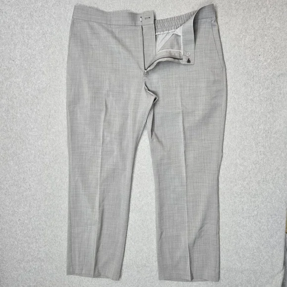 Alfani Men Pants 40W 30L Grey Dress Pants ALFATECH Zipper Button Relaxed 30