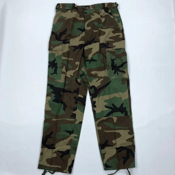 US Army Woodland Camo Pants Combat Trousers Medium 34x33