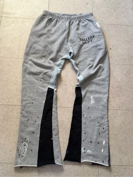 Gallery Dept Paint Medium Gray Flare Sweatpants (Authentic)