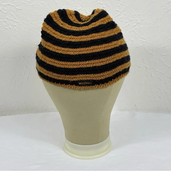 Mizzou Striped Black and Gold‎ Beanie
