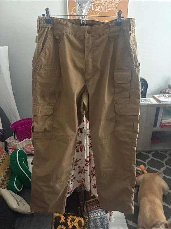 Men's Tan Cargo Pants - Durable Workwear