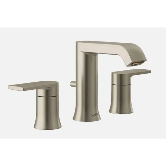 Moen T6708BN Genta LX 1.2 GPM Widespread Bathroom Faucet, Brushed Nickel