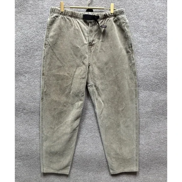 Gramicci USA Men's Medium Corduroy Ribbed Pants Straight Leg Vintage VTG Belted