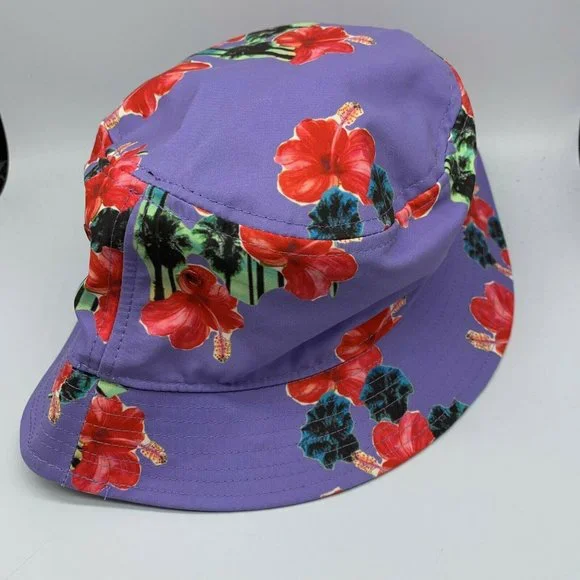 Hawaiian Floral Medium New Era Bucket Hat Cap‎