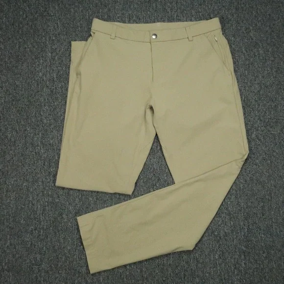Lululemon Pants Men 34x33 Khaki‎ Tan Commission Classic Warpstreme Chino Trouser